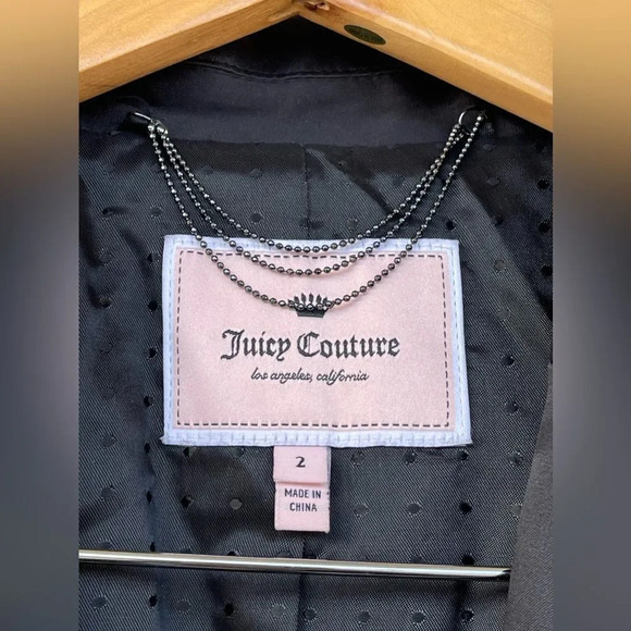 Juice Couture Notched Lapel goth Single-Breasted Blazer size 2 - Picture 4 of 14